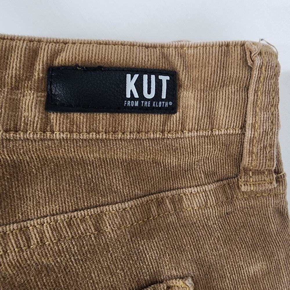 KUT From The Kloth Womens Diana Corduroy Pants Skinny Relaxed Fit Size 14 Brown - Picture 6 of 10